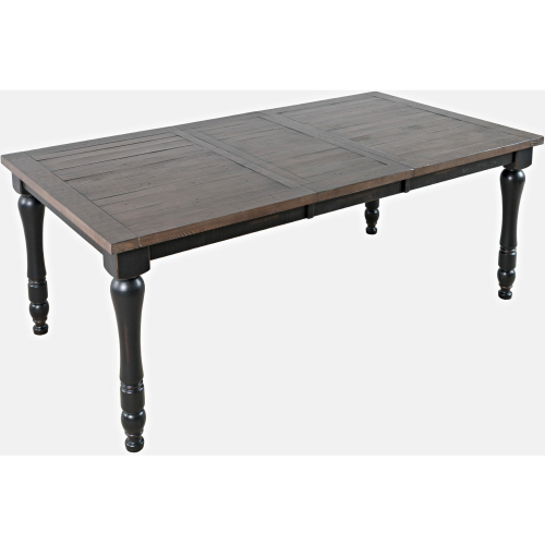 Madison County 78" Extension Dining Table in Pine & Vintage Black & Barnwood